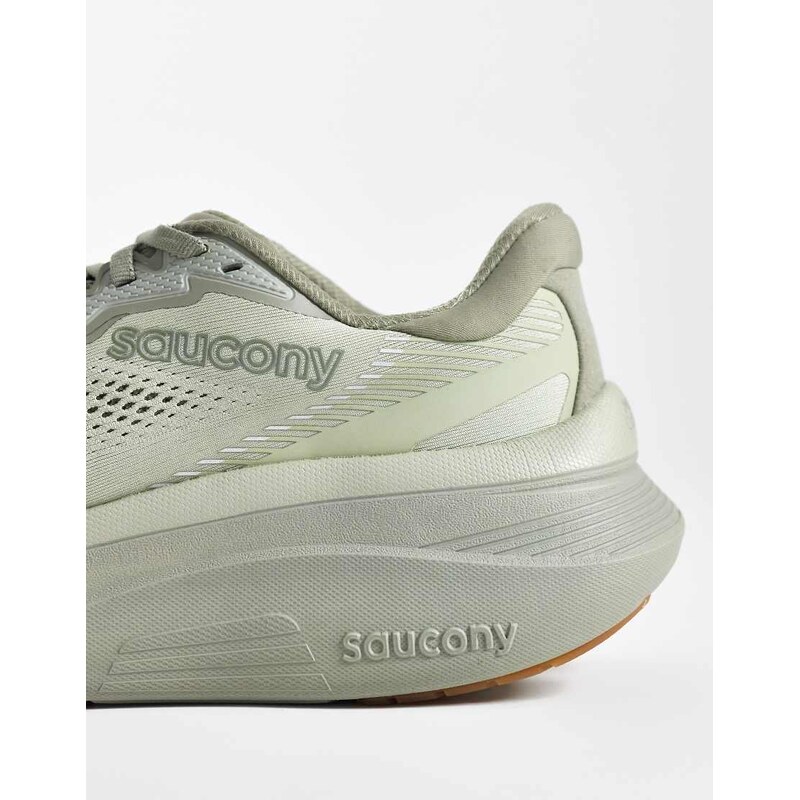 Saucony Guide 19 running trainers in sage and gum-Green