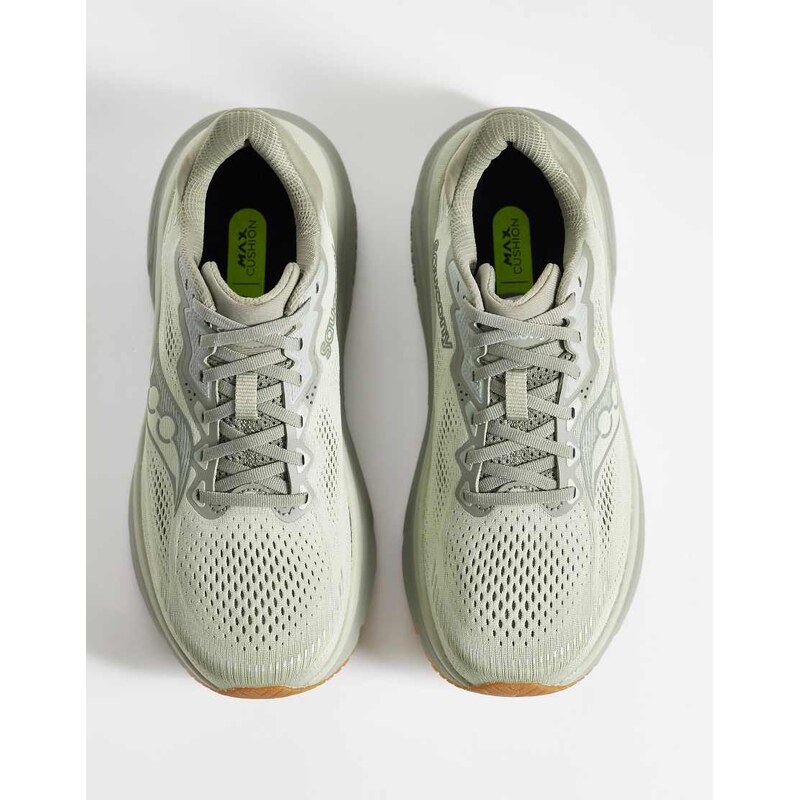 Saucony Guide 19 running trainers in sage and gum-Green