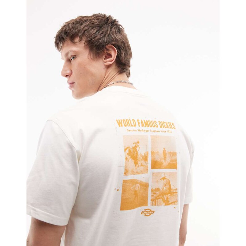 Dickies Wolfhurst backprint t-shirt in off white