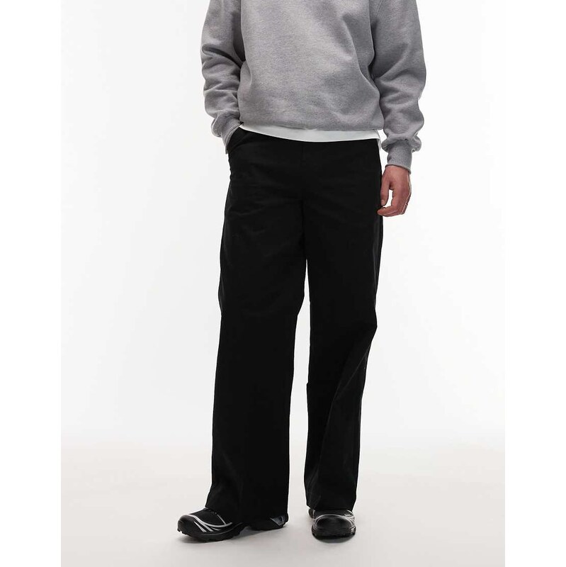 Dickies 247 loose baggy fit work trousers in black