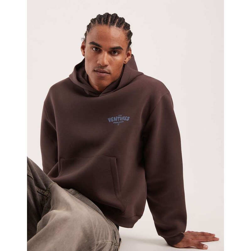 ASOS DESIGN heavyweight scuba-style fabric oversized boxy hoodie