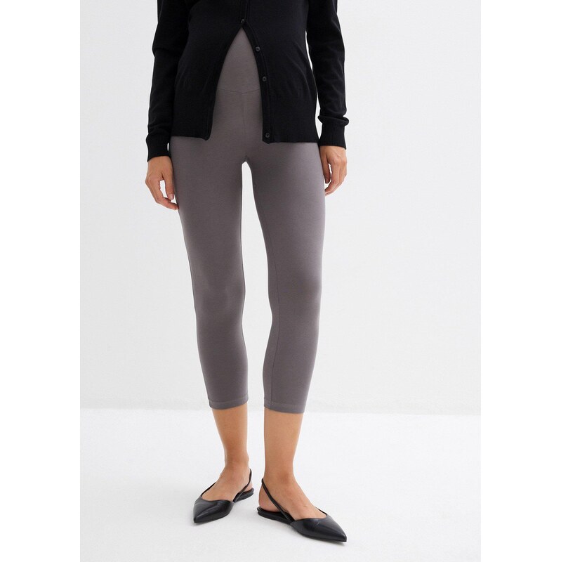 bonprix Těhotenské capri legíny (2 ks v balení) černá Žena 114535919