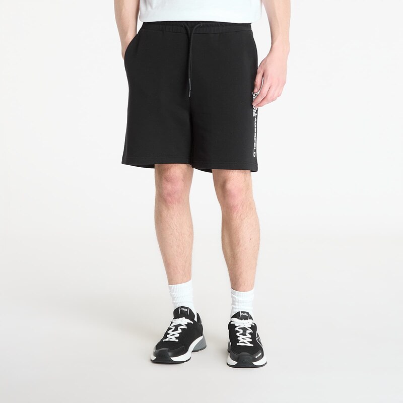 Šortky Karl Lagerfeld Jeans Text Logo Sweatshort Black XL