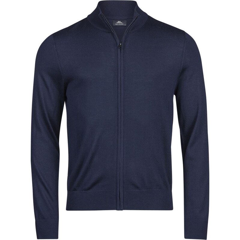 Pánský svetr merino se skrytým zipem TEE JAYS