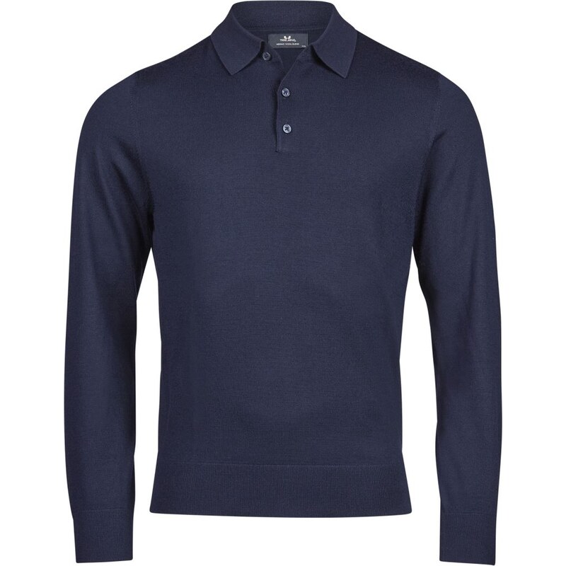 Pánský merino polo svetr s légou a límečkem TEE JAYS