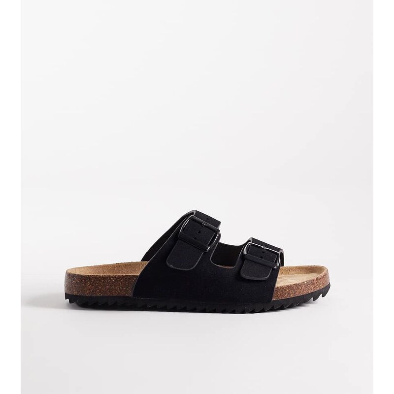 SEQWL Wide Fit SEQWL Olsen Wide Fit double buckle flat sandals in 115517655