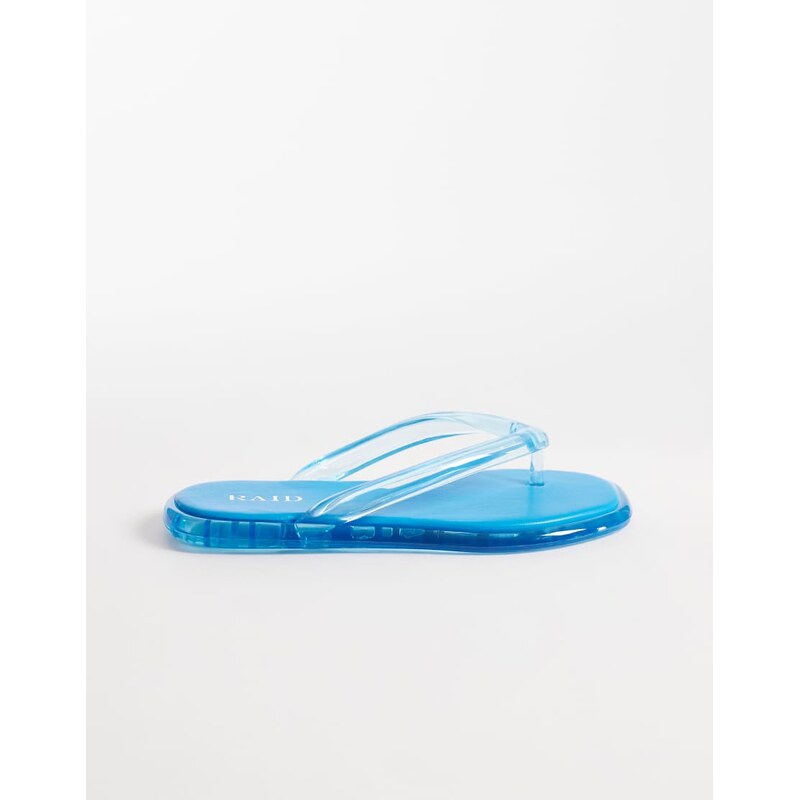 RAID Aziel jelly flip flops in blue 115518019