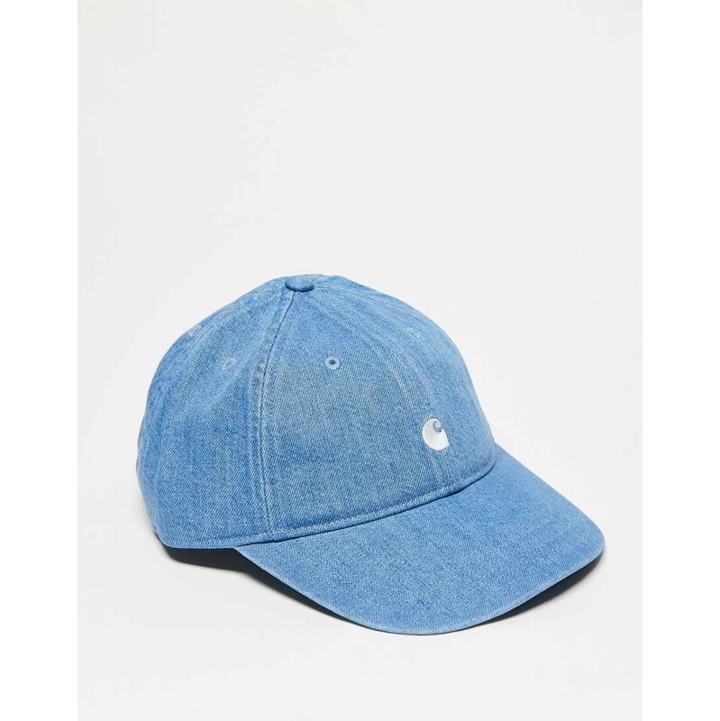 Carhartt WIP lucas denim cap in mid wash blue