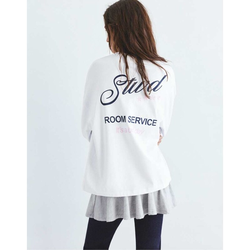 Pull&Bear Stwd star t-shirt in white