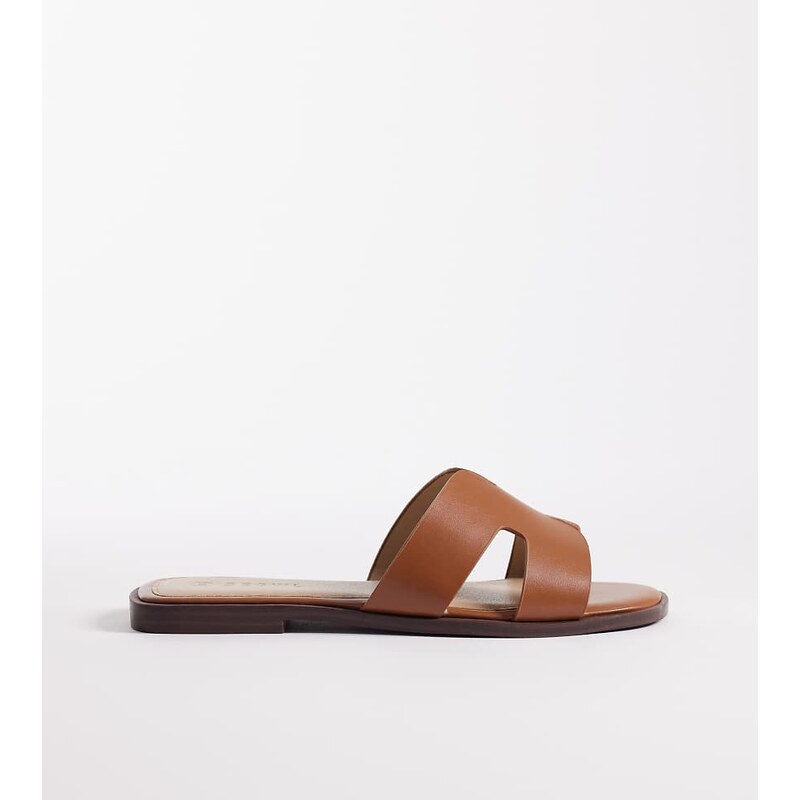 SEQWL Wide fIt Storke flat sandals in Tan-Brown 113681553