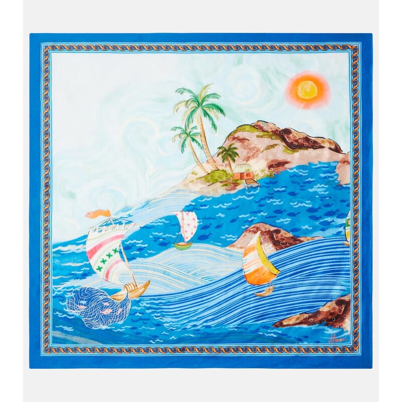 Alémais Printed silk twill scarf