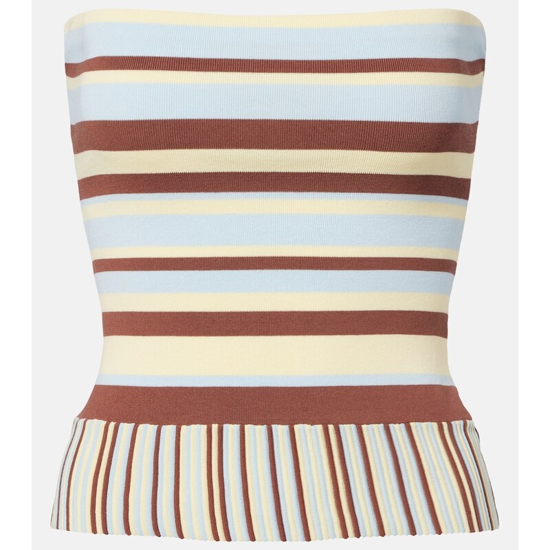 Faithfull Citara striped cotton-blend tube top
