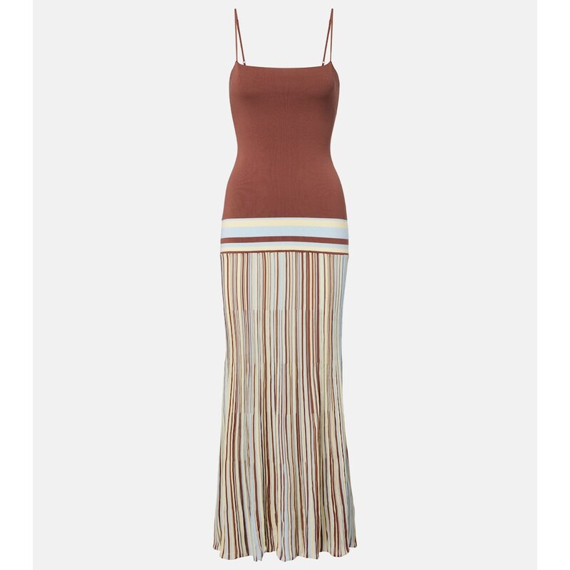 Faithfull Citara striped cotton-blend maxi dress