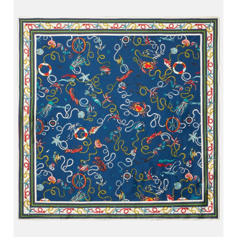 Alémais Printed silk twill scarf