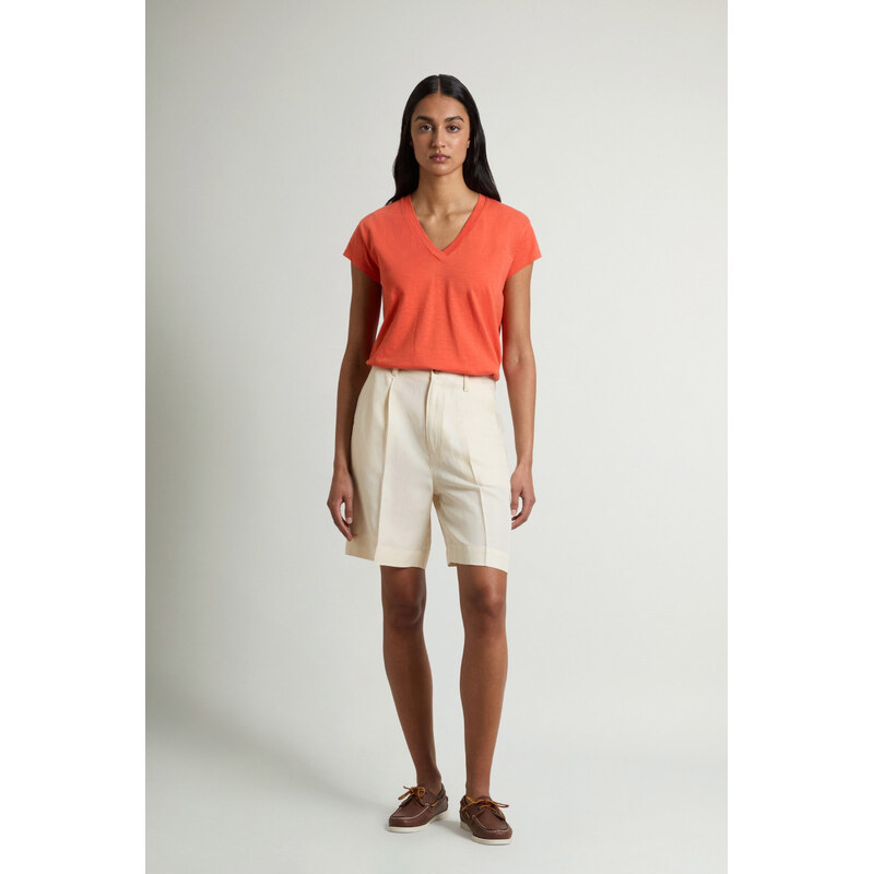 ŠORTKY WOOLRICH VISCOSE LINEN SHORTS