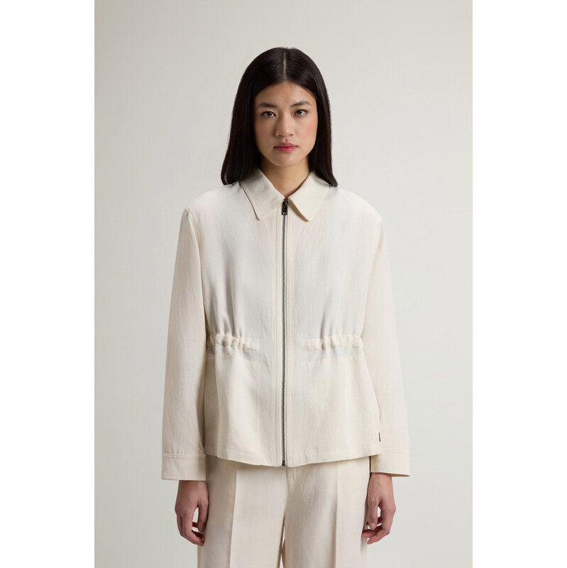 KOŠILE WOOLRICH VISCOSE LINEN OVERSHIRT 114542605