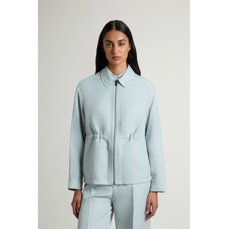KOŠILE WOOLRICH VISCOSE LINEN OVERSHIRT 114542604