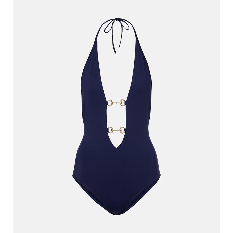 Gucci Horsebit halterneck swimsuit