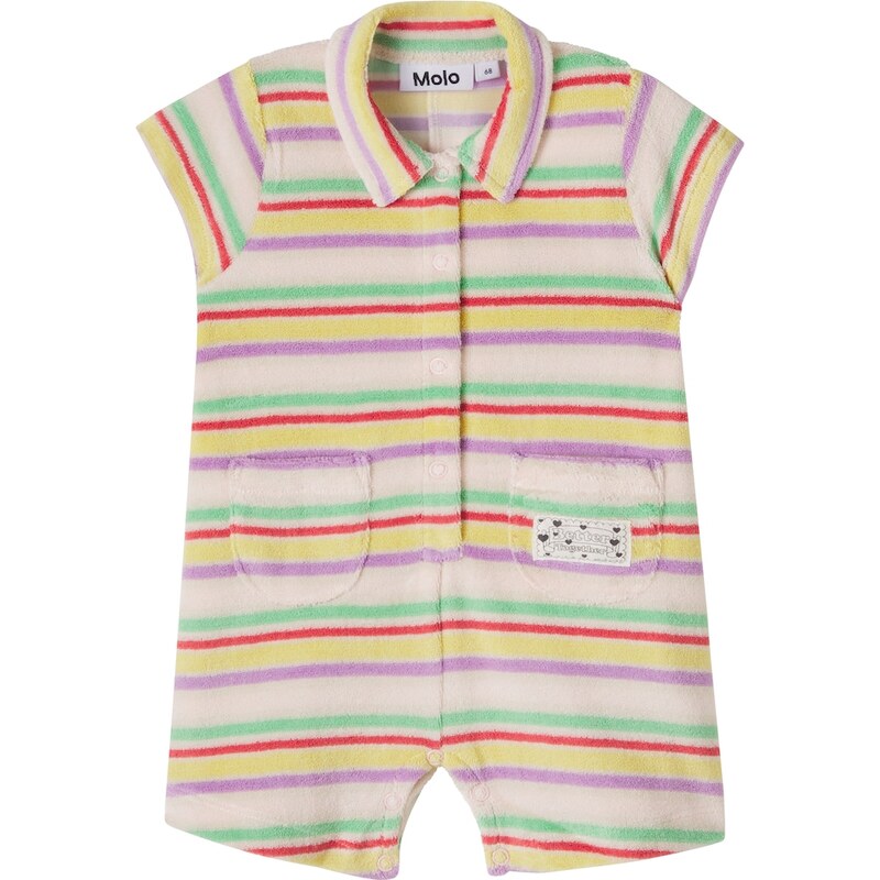 Molo Baby Fawn striped terry playsuit