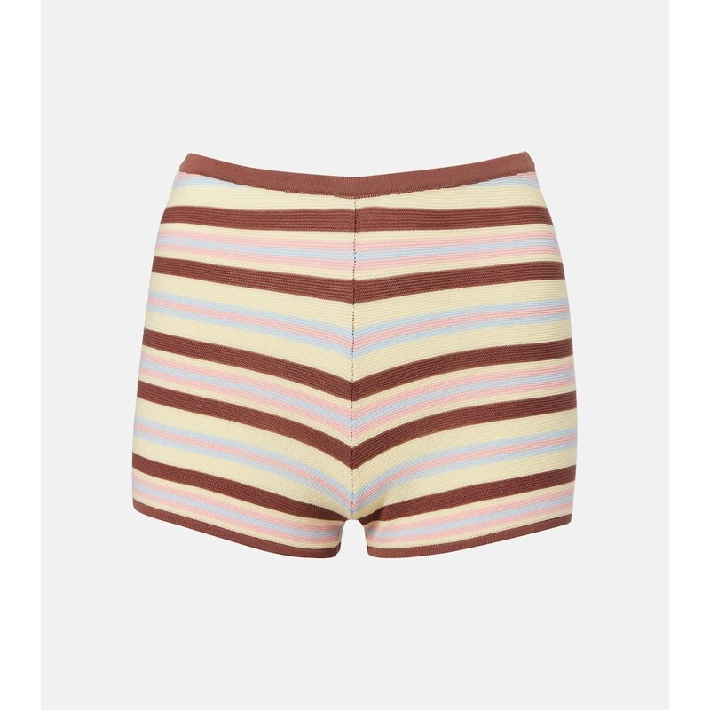 Faithfull Playa striped cotton-blend shorts