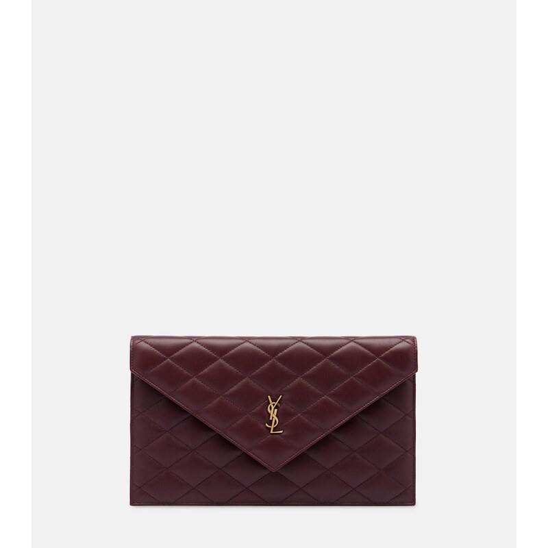 Saint Laurent Cassandre kůžová taška v barvě Rouge Cabernet