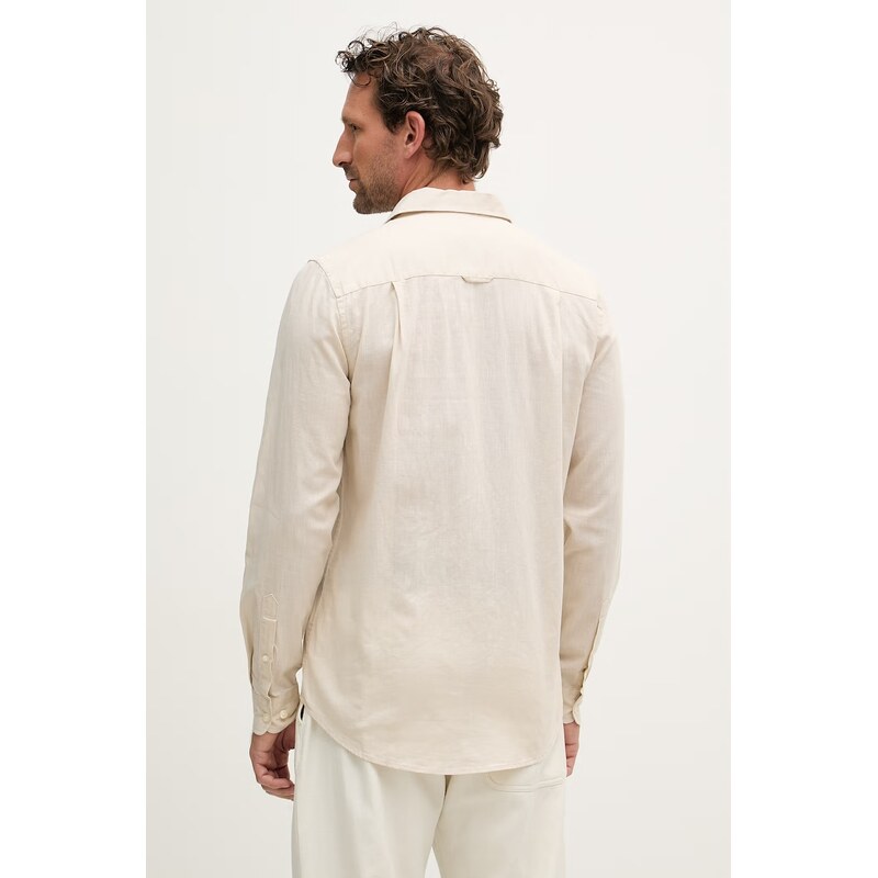 U.S. Polo Assn. safari košile pánská se lnem LINEN BLEND LS