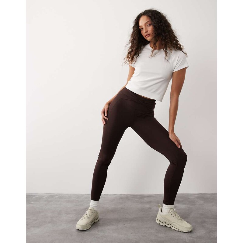 Sweaty Betty All Day 7/8 soft twist leggings in brown 114543859
