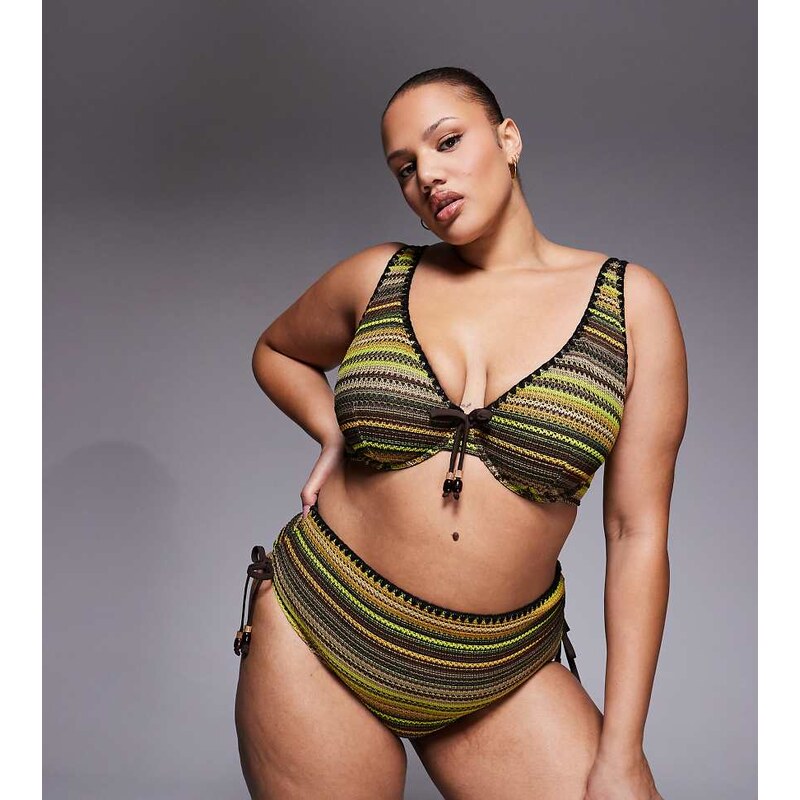 ASOS Curve ASOS DESIGN Curve Kenny crochet Sierra high waisted