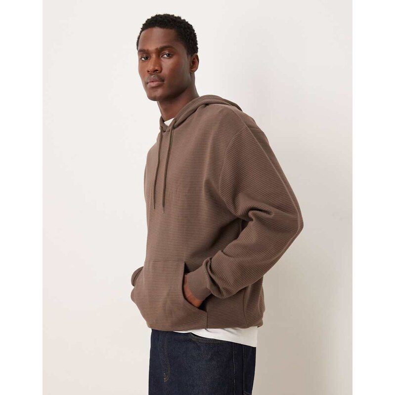 ASOS DESIGN heavyweight relaxed zip through hoodie in scuba