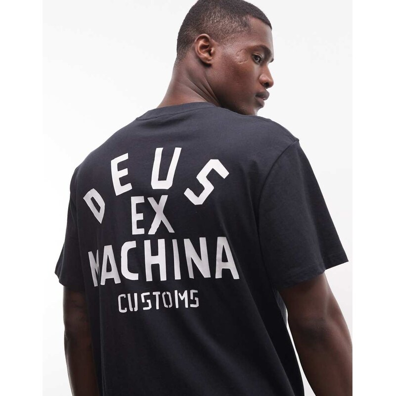 Deus Ex Machina 100% cotton t-shirt with logo back in black