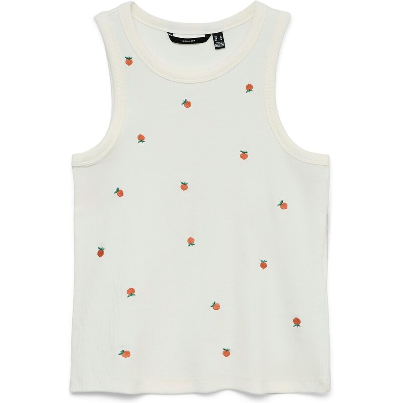 VERO MODA Top VMNAJA zelená / světle červená / bílá