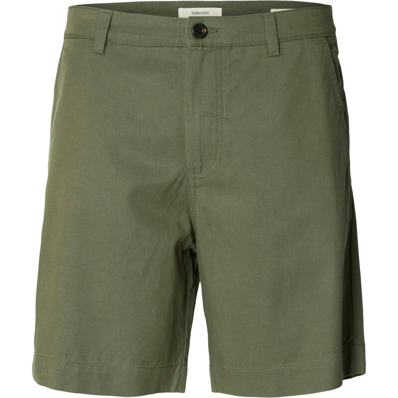 SELECTED Chino kalhoty SLHHARRY olivová