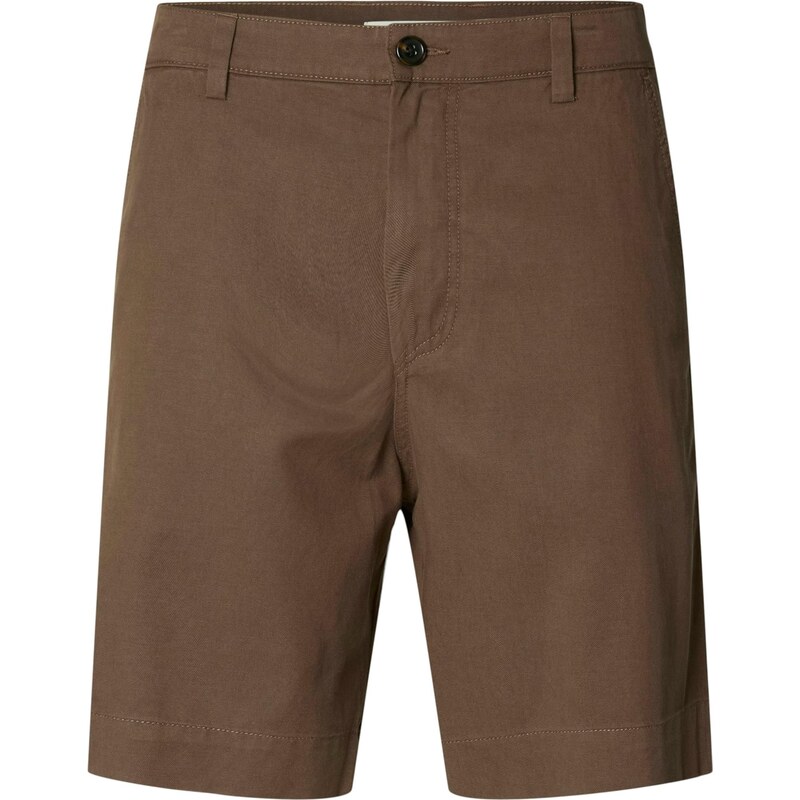 SELECTED Chino kalhoty SLHHARRY čokoládová