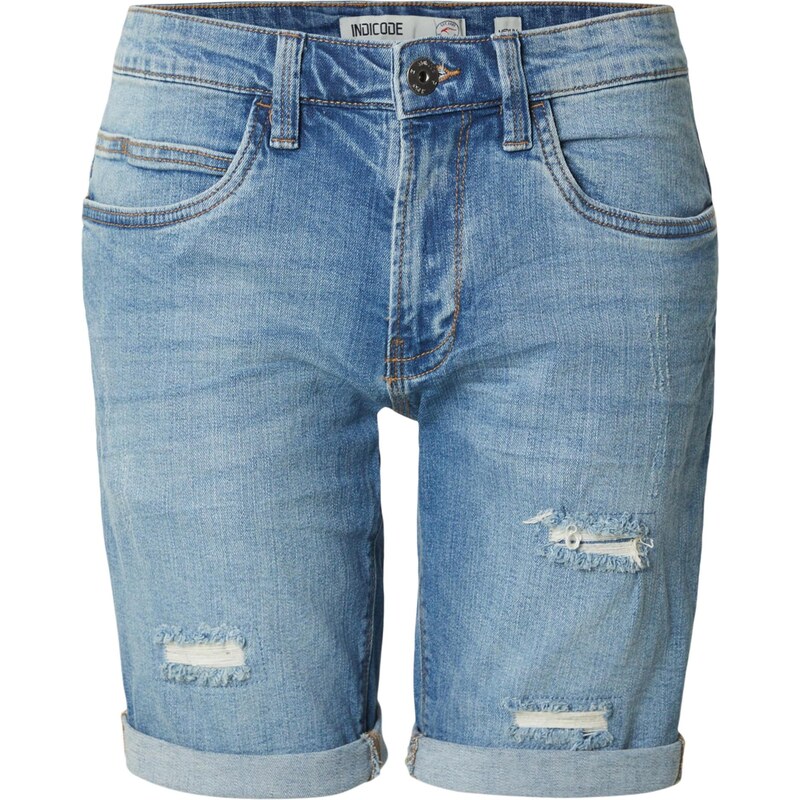 INDICODE JEANS Džíny INKaden Holes modrá džínovina