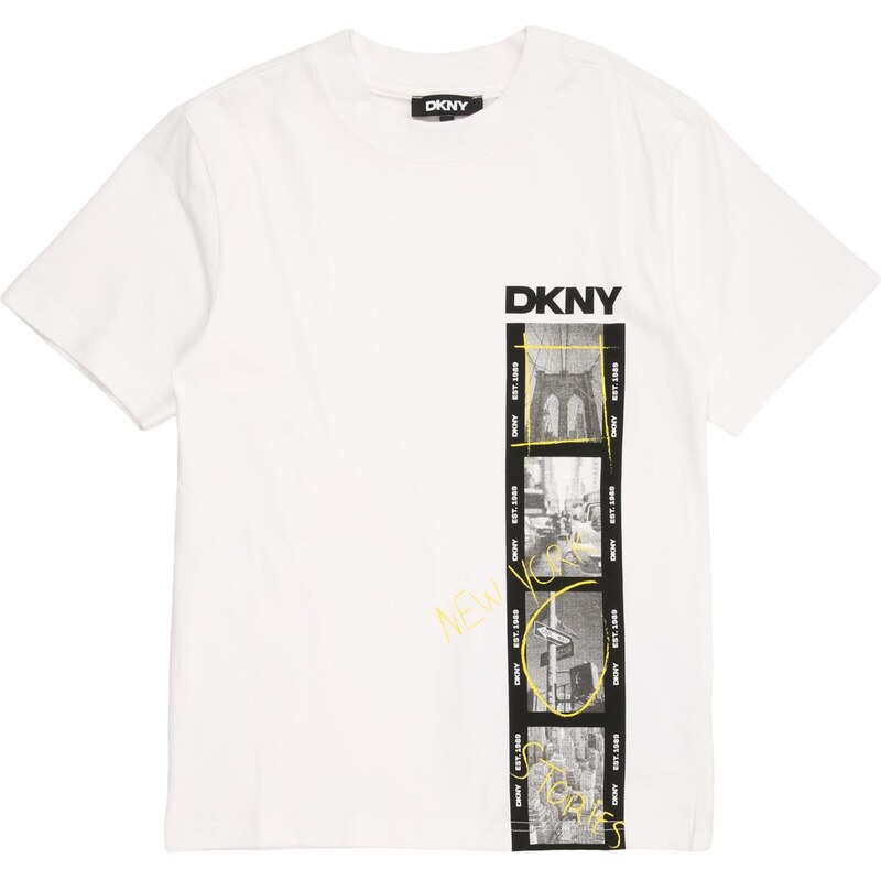 DKNY Tričko žlutá / šedá / černá / bílá