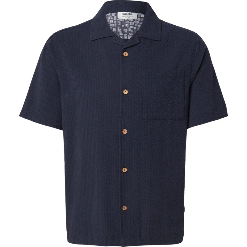 INDICODE JEANS Košile Drill námořnická modř