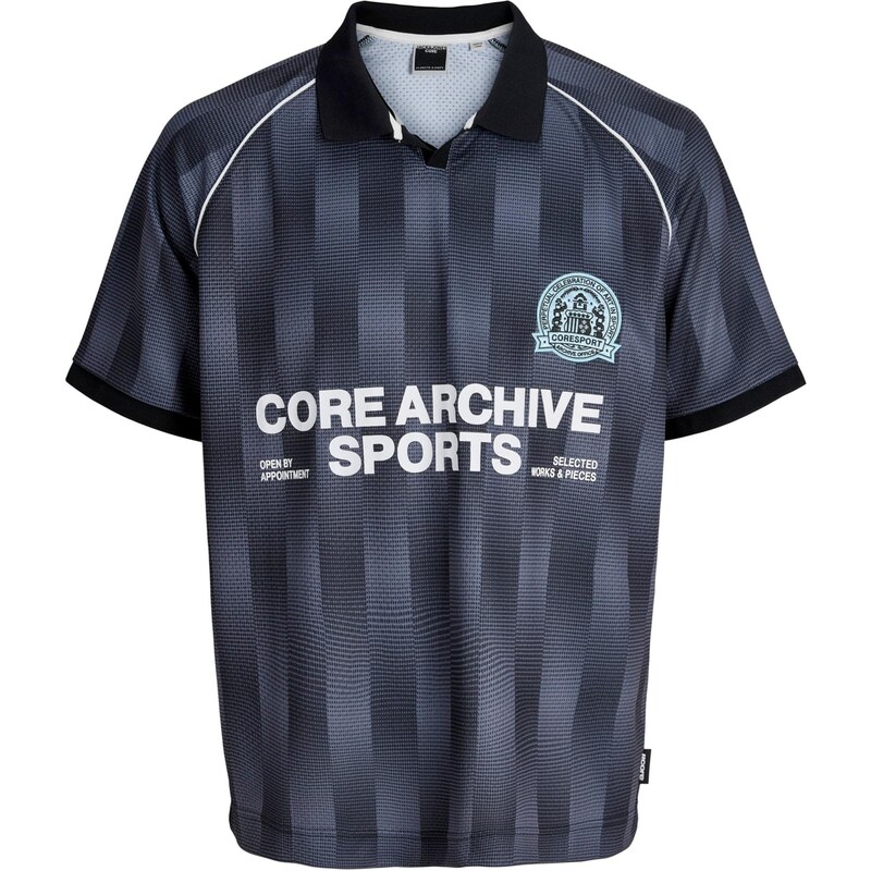 JACK & JONES Tričko JCOBreeze Football světlemodrá / černá /