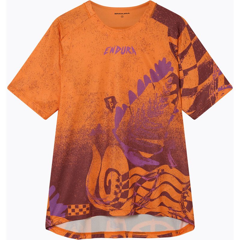 Pánský cyklistický dres Endura Singletrack Print end orange