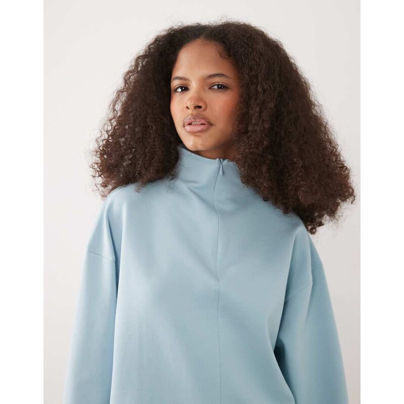 ASOS DESIGN long sleeve jacket in blue