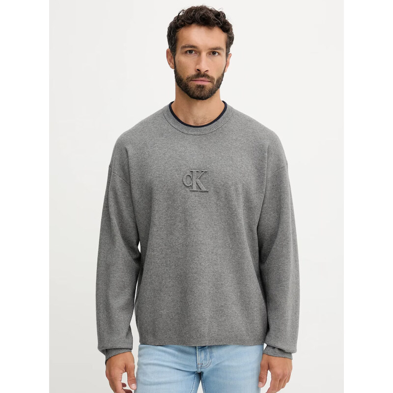 Calvin Klein pánský šedý svetr