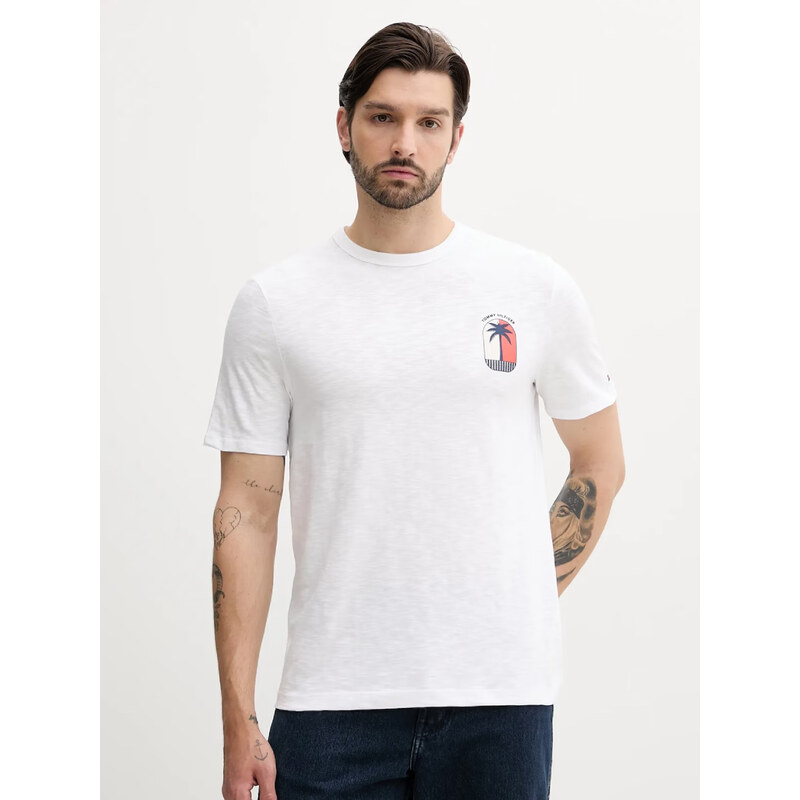 Tommy Hilfiger pánské bílé tričko