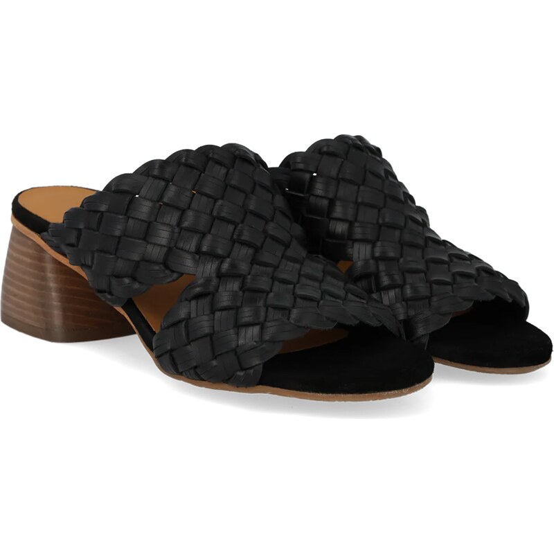 Angulus Sandály na podpatku Harriet Black Suede 37