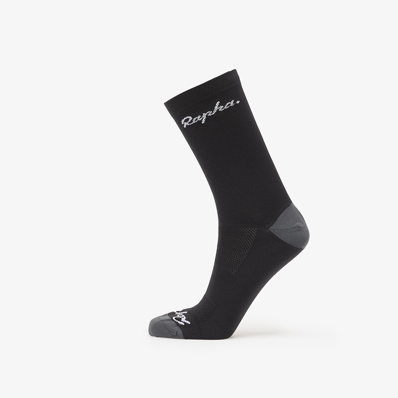 Ponožky Rapha Logo Socks Black/ Dark Grey M