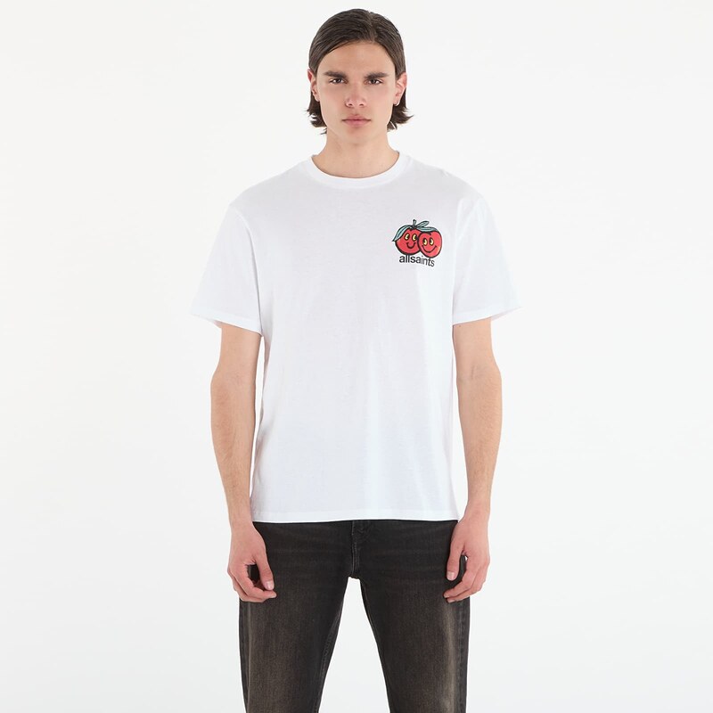Tričko AllSaints Mutual Ss Crew T-Shirt Ashen White XL