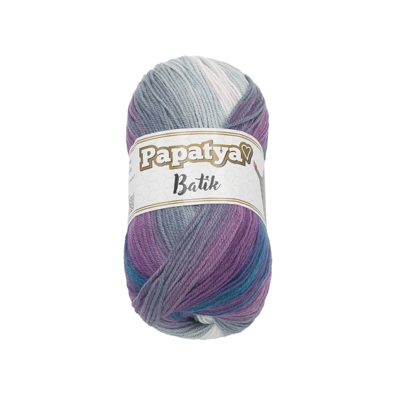 Bellatex Příze PAPATYA BATIK 100g / 360 m Šedá,Bílá,Fialová 114560935