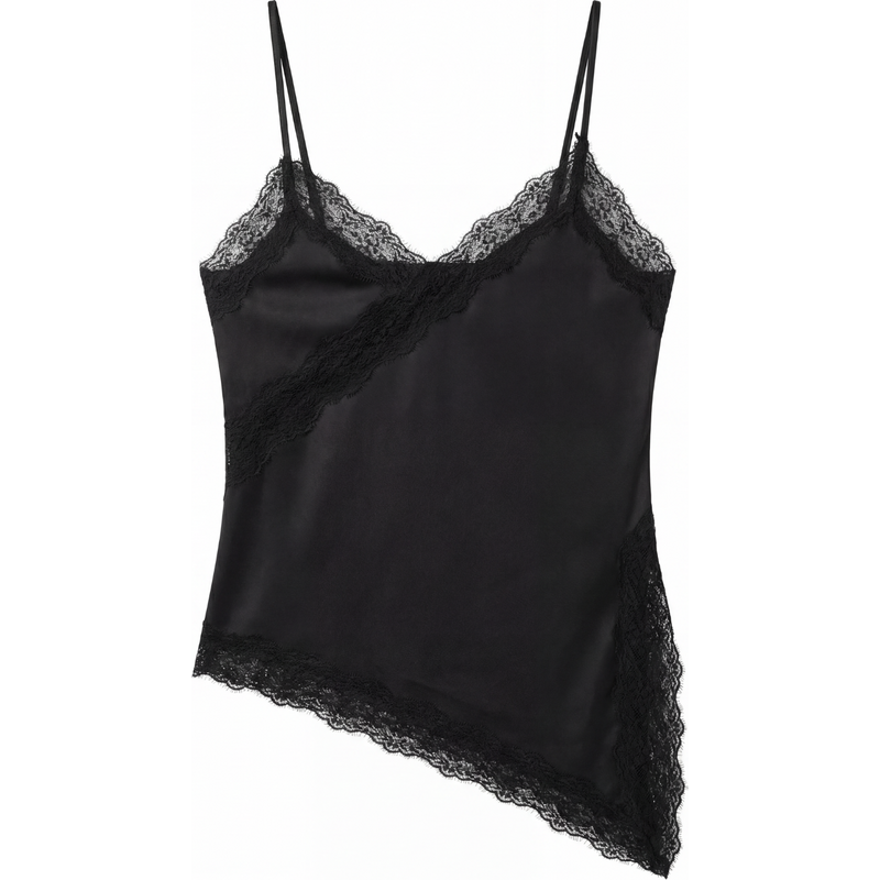 IMPERIAL Lace Accent Black top 114563884