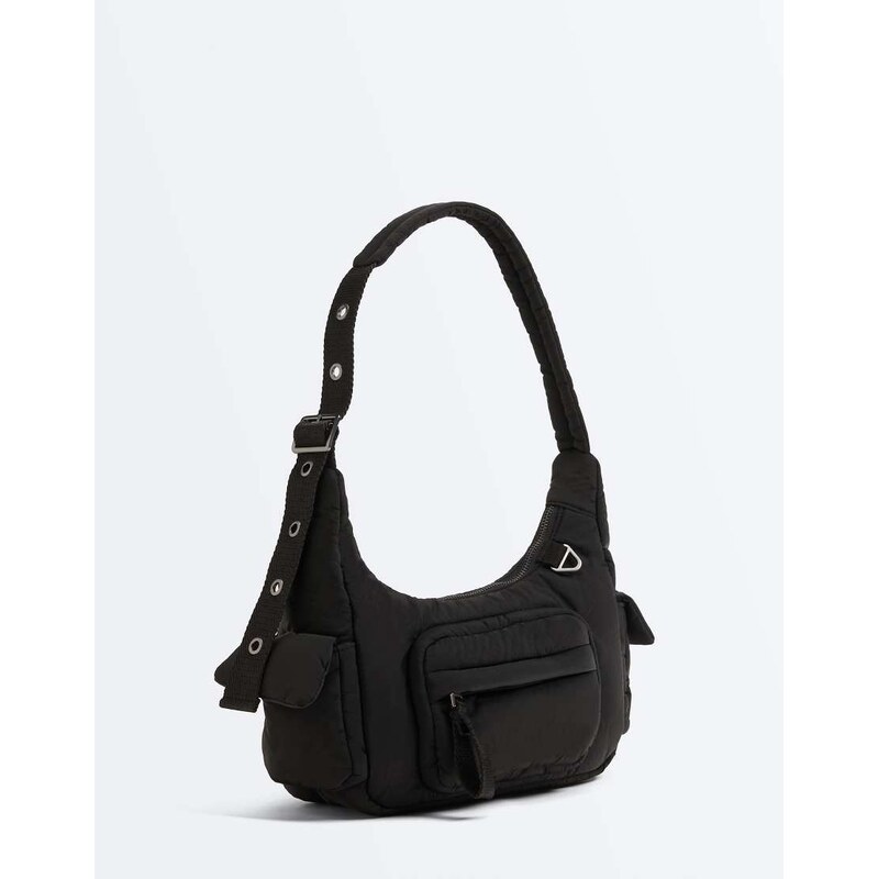 OYSHO Mini bag with maxi pockets in black