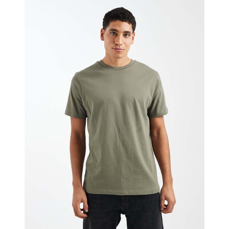 ASOS DESIGN Essentials regular fit t-shirt in khaki-Green