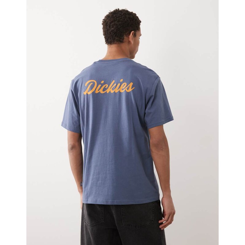 Dickies Wellsville backprint t-shirt in blue