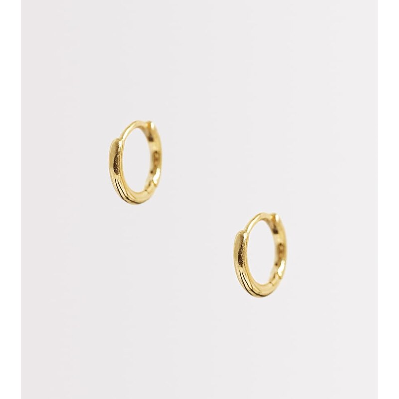 Orelia mini micro hoop earrings in 18k gold plated 114789857